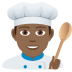 👨🏾‍🍳 man cook: medium-dark skin tone display on JoyPixels